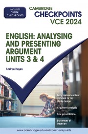 CHECKPOINTS VCE ENGLISH: ANALYSING & PRESENTING ARGUMENT UNITS 3&4 2024 (INCL. BOOK & DIGITAL)