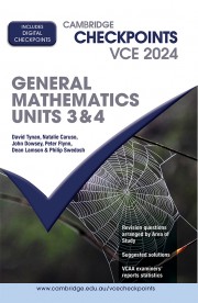CHECKPOINTS VCE GENERAL MATHEMATICS UNITS 3&4 2024 (INCL. BOOK & DIGITAL)