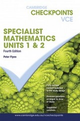 CHECKPOINTS VCE SPECIALIST MATHEMATICS UNITS 1&2 (4TH ED)