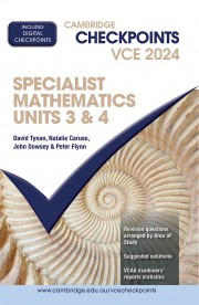 CHECKPOINTS VCE SPECIALIST MATHEMATICS UNITS 3&4 2024 (INCL. BOOK & DIGITAL)