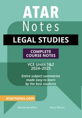ATAR NOTES LEGAL STUDIES VCE UNITS 1&2 COMPLETE COURSE NOTES (2024-2025)