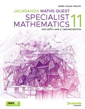 JACARANDA MATHS QUEST 11 SPECIALIST MATHEMATICS VCE UNITS 1&2 (2ND ED) (INCL. BOOK & DIGITAL)