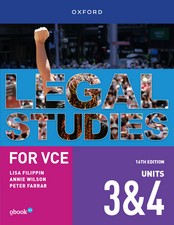 LEGAL STUDIES FOR VCE UNITS 3&4 JUSTICE & OUTCOMES (16TH ED) (INCL. BOOK & DIGITAL)