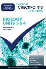 CHECKPOINTS VCE BIOLOGY UNITS 3&4 2026 (INCL. BOOK & DIGITAL)