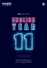 VCE UNITS 1&2 ENGLISH YEAR 11 (INSIGHT) (INCL. BOOK & DIGITAL)