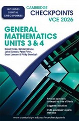 CHECKPOINTS VCE GENERAL MATHEMATICS UNITS 3&4 2026 (INCL. BOOK & DIGITAL)